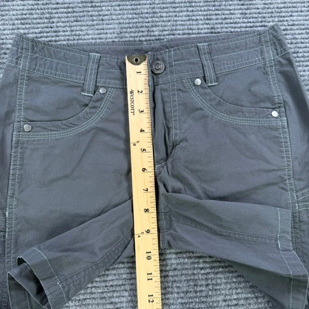 Kuhl Womens 2 Charcoal Gray Hiking Shorts Cargo Utility Outdoor Trekking Casual